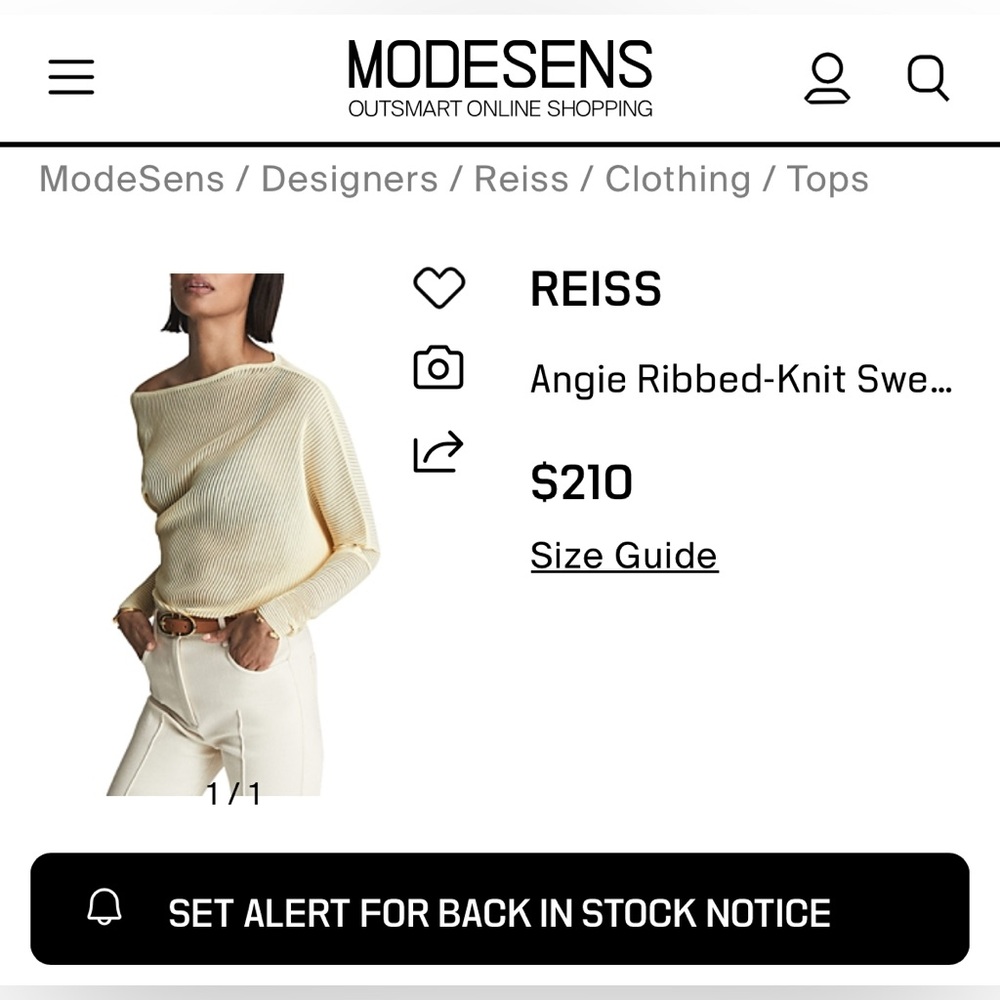 NWT Reiss Angie Sheer Asymmetrical Long Sleeve Jumper S - Picture 13 of 13